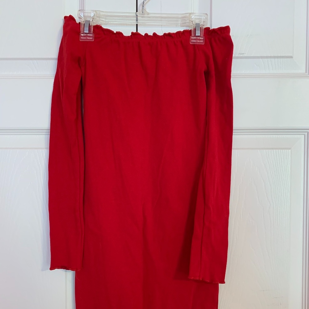 Off the shoulder Red Dress